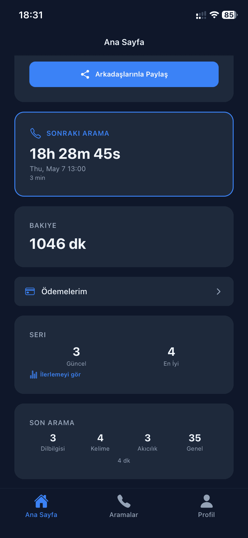 Sonraki araman hep önünde